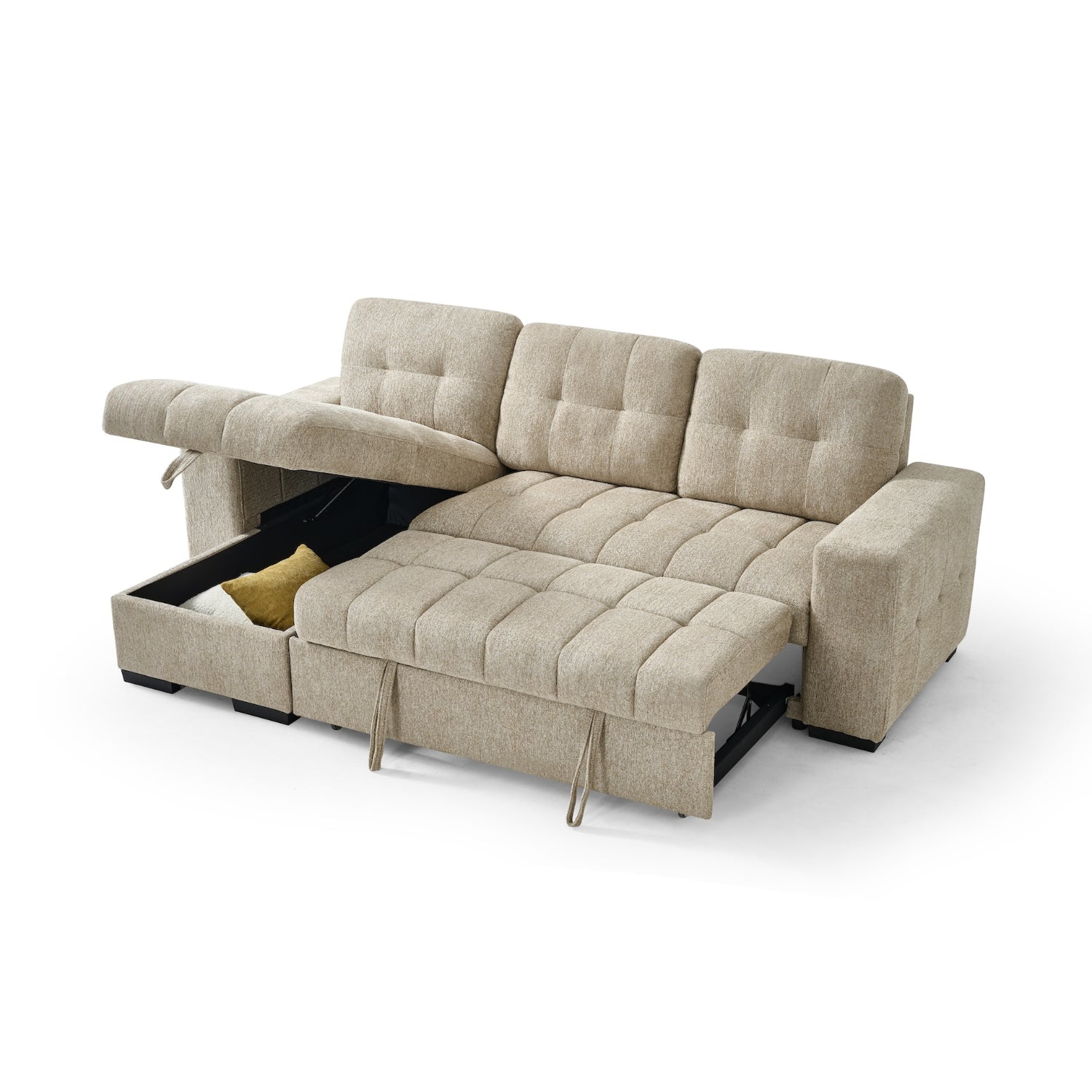 Palermo Universal Corner Sofabed In Beige