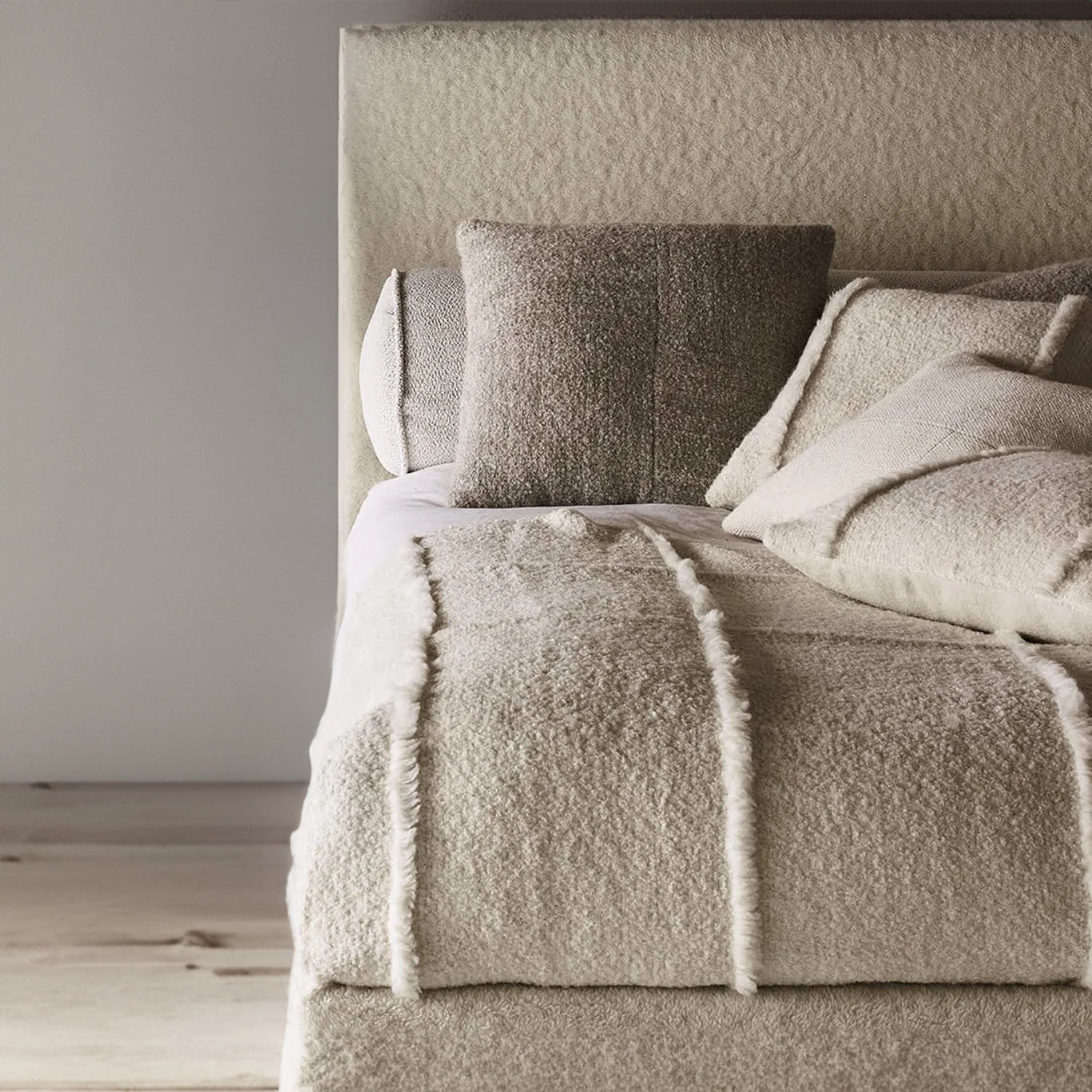 Pierre Boucle Upholstered Bed Frame