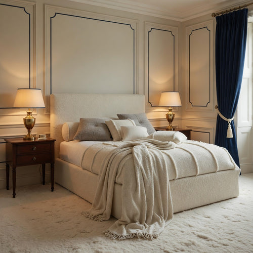 Eleanor Boucle Upholstered Platform Bed Frame