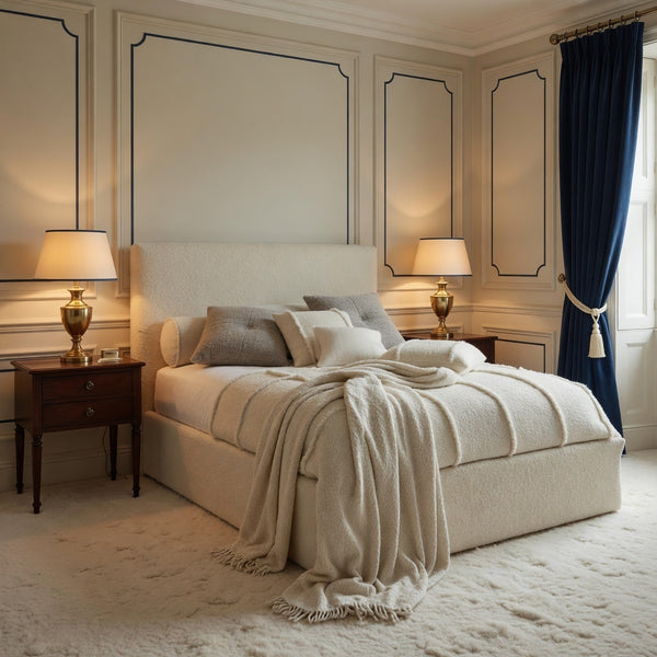 Eleanor Boucle Upholstered Platform Bed Frame