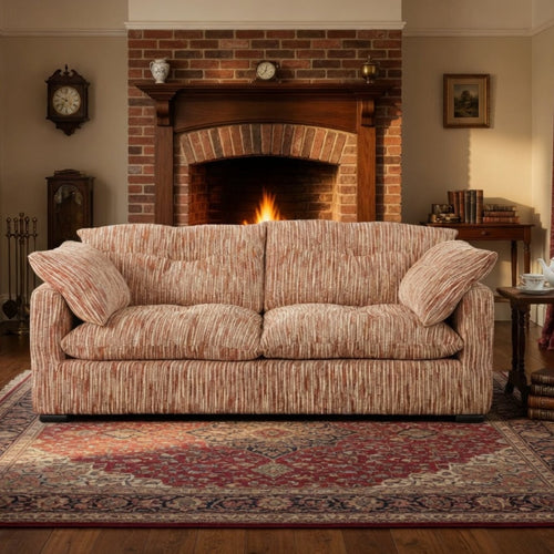 Quetta Sofa 3 Seater In Rust/Beige