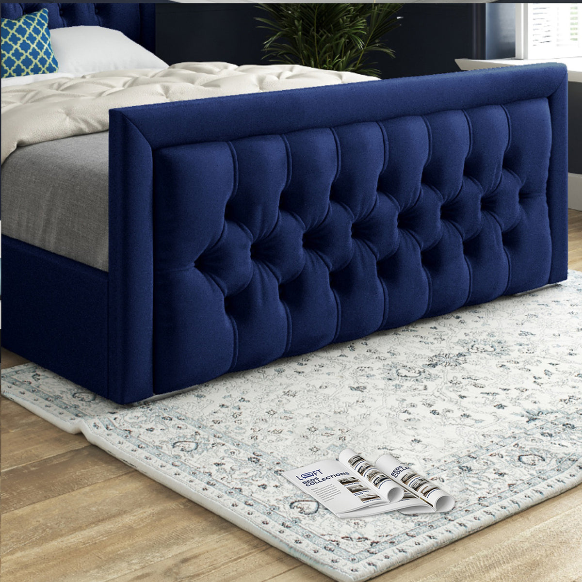 Napster Upholstered Soft Velvet Designer Bed Frame