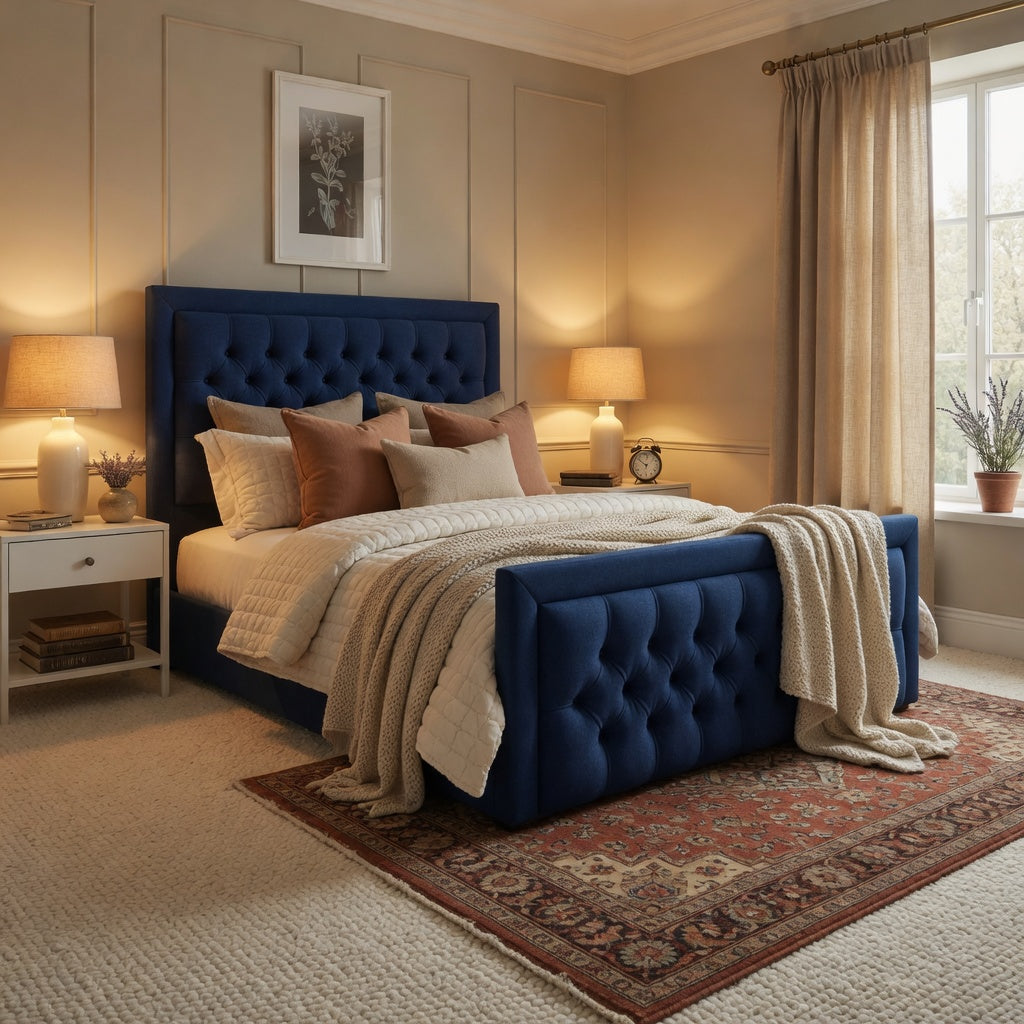 Napster Upholstered Soft Velvet Designer Bed Frame