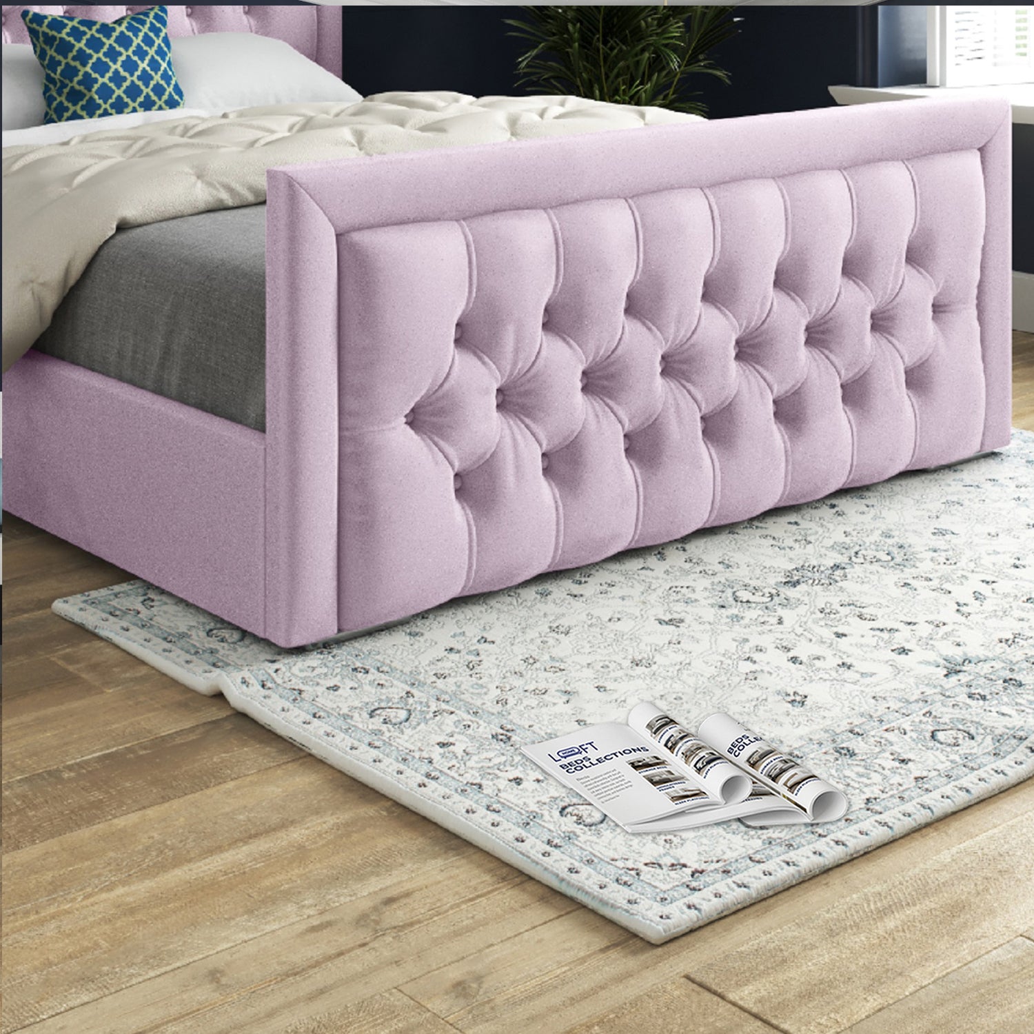Napster Upholstered Soft Velvet Designer Bed Frame