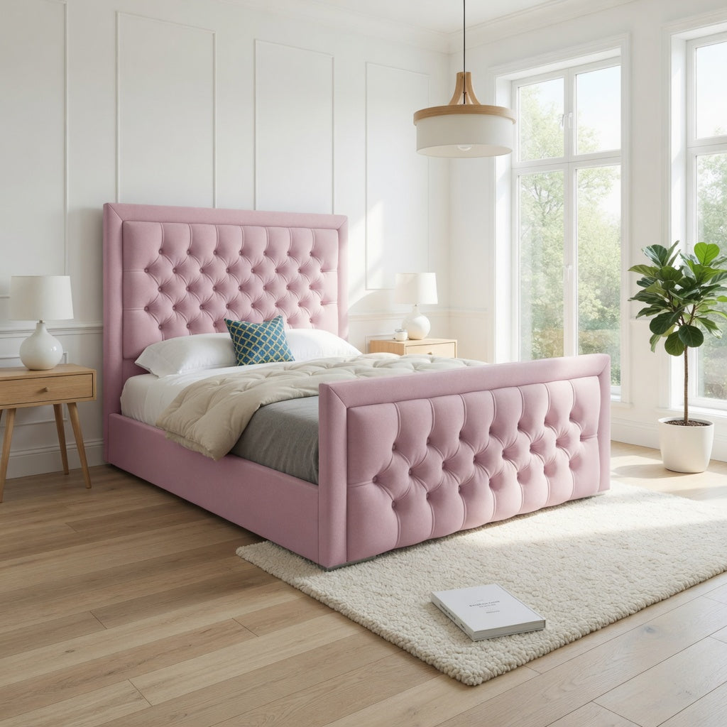 Napster Upholstered Soft Velvet Designer Bed Frame