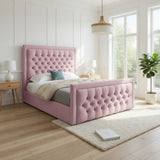 Napster Upholstered Soft Velvet Designer Bed Frame