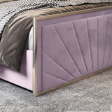 Naptime Upholstered Soft Velvet Metal Designer Bed Frame