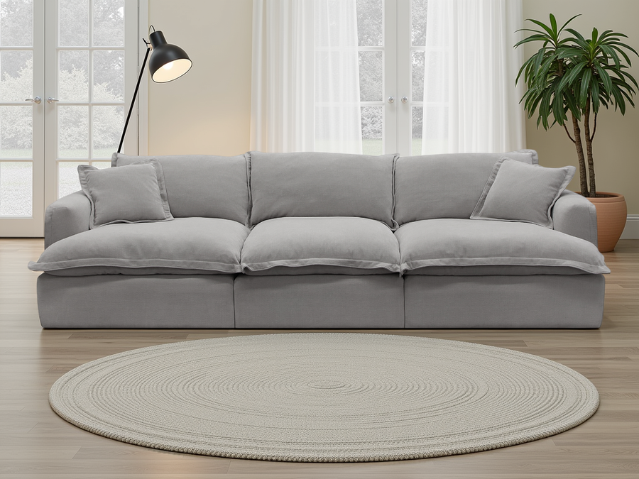Salcombe Grey Modular Modular Sofa with Footstool – view 2