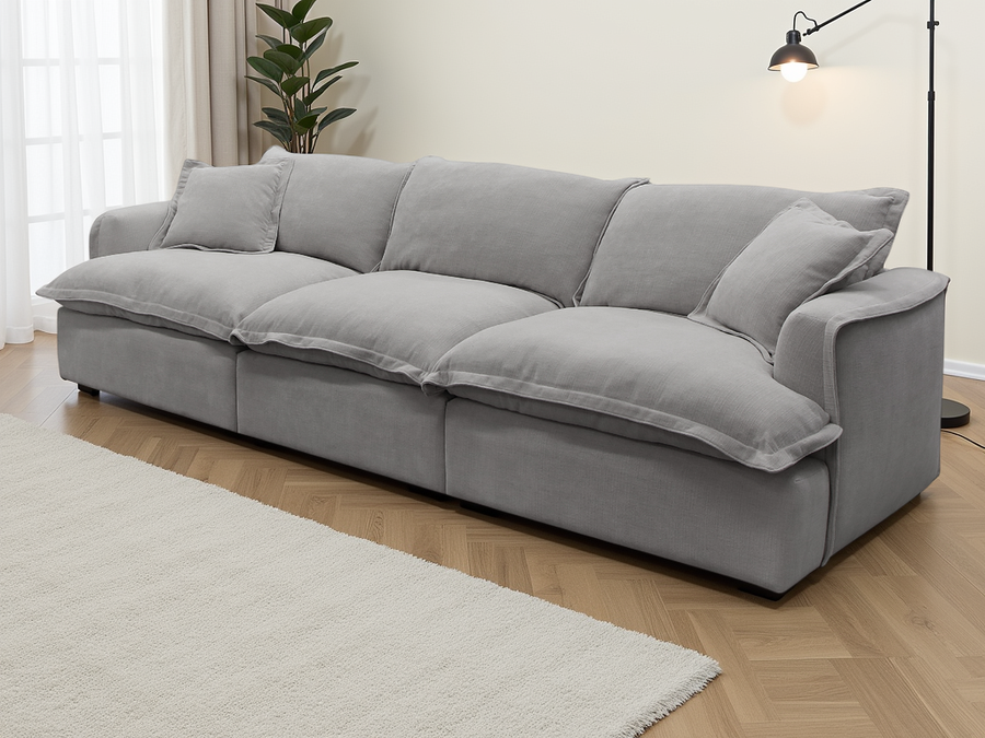 Salcombe Grey Modular Modular Sofa with Footstool – view 4