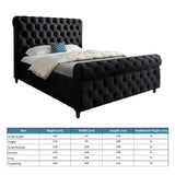 Nestling Sleigh Upholstered Soft Velvet Designer Bed Frame