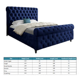 Nestling Sleigh Upholstered Soft Velvet Designer Bed Frame