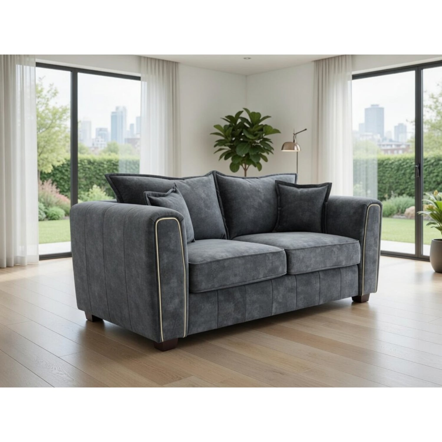 Serena 2 Seater Sofa in  Black