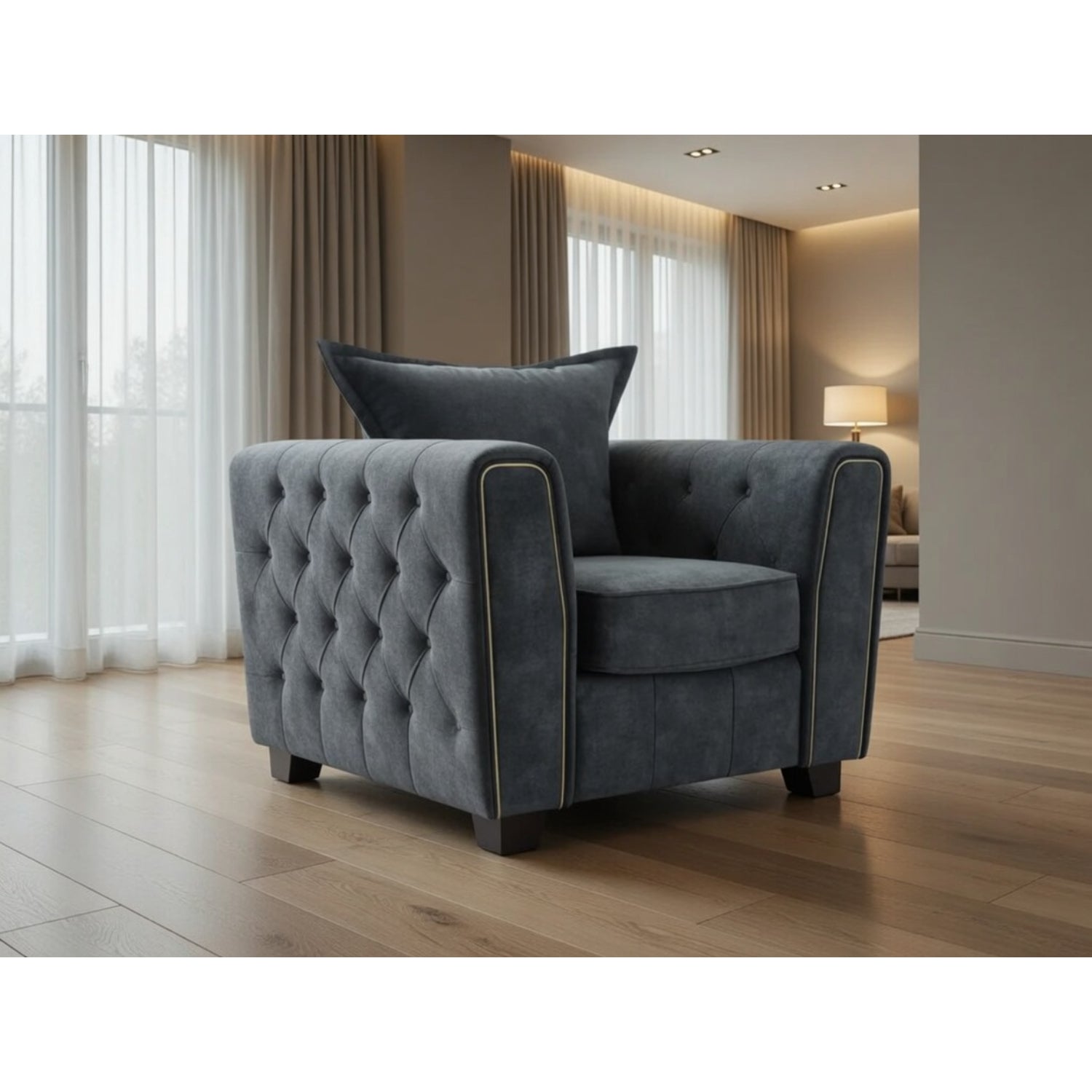 Serena Armchair Sofa in Black