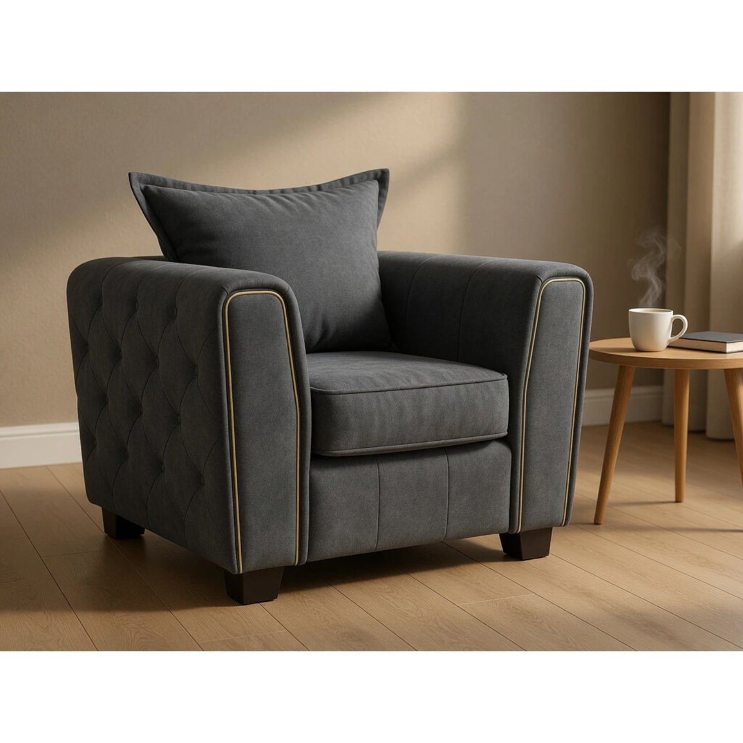 Serena Armchair Sofa in Black