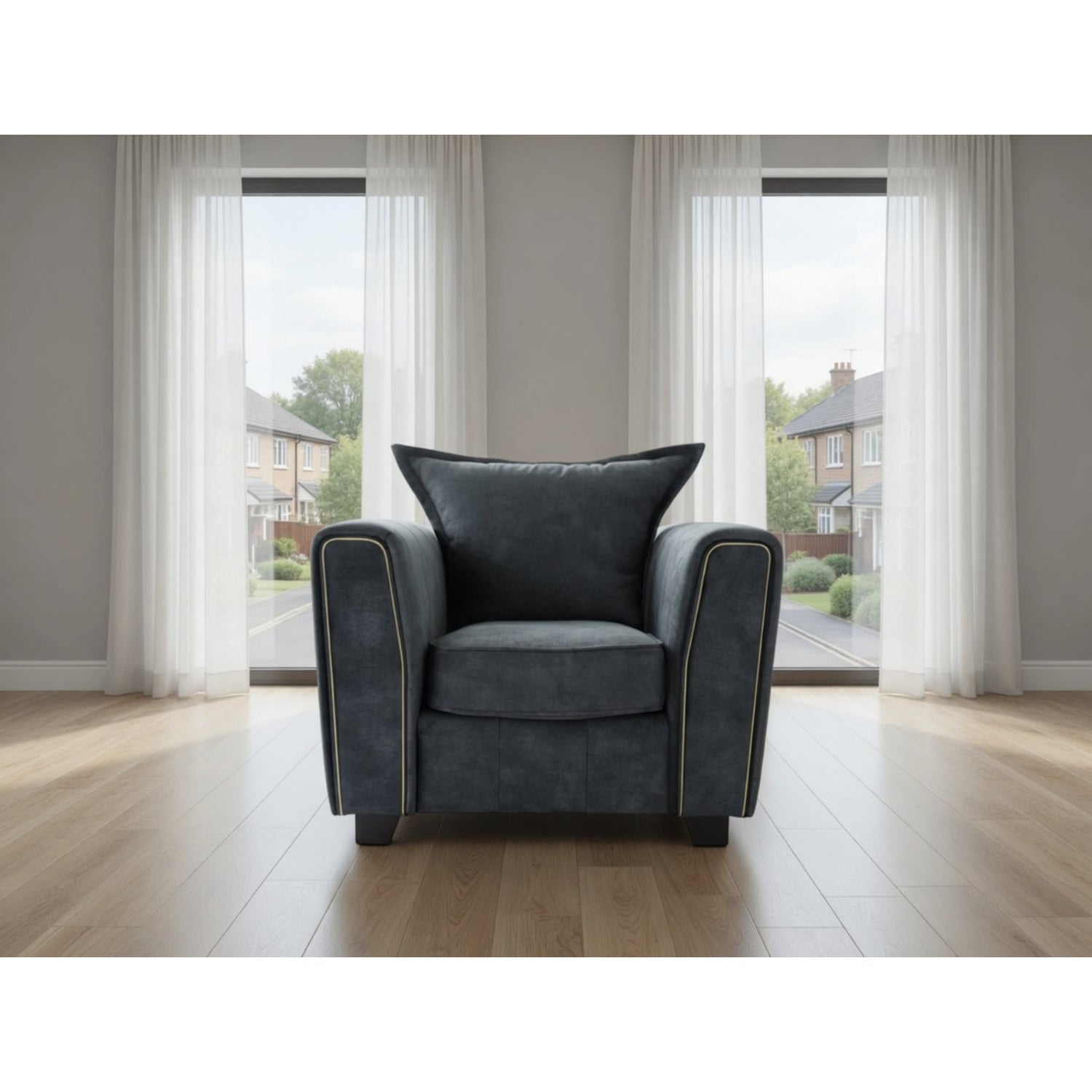 Serena Armchair Sofa in Black