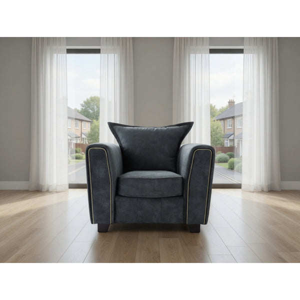 Serena Armchair Sofa in Black