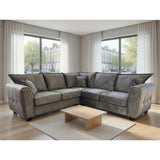 Serena Large Corner Sofa In Brown