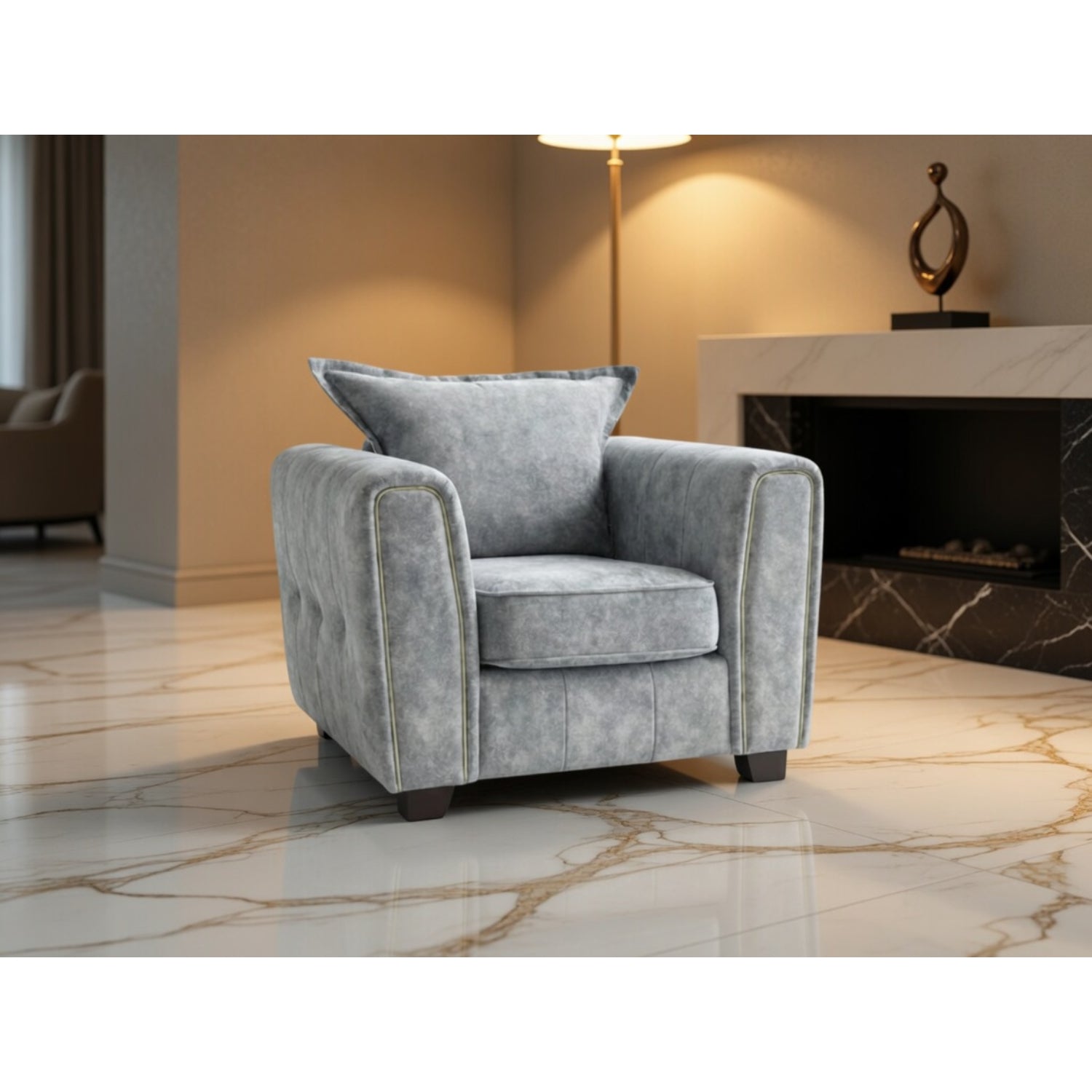 Serena Sofa Armchair In Grey