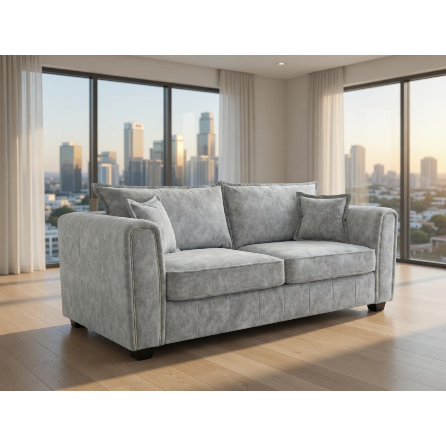 Serena Sofa Grey 3 Seater