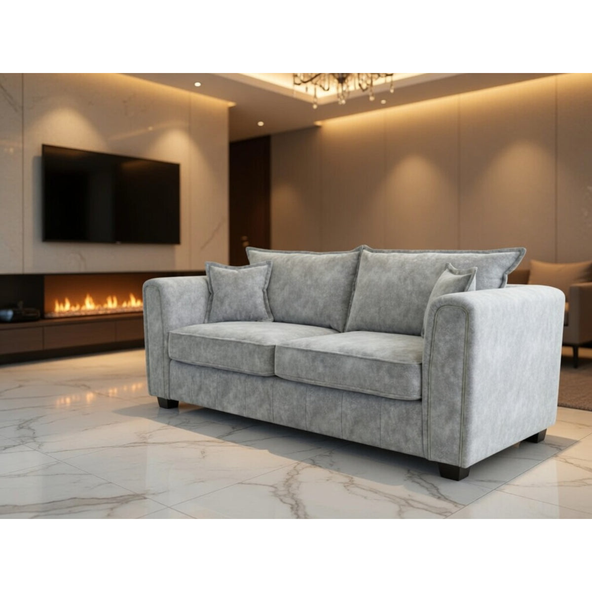 Serena Sofa Grey 3 Seater