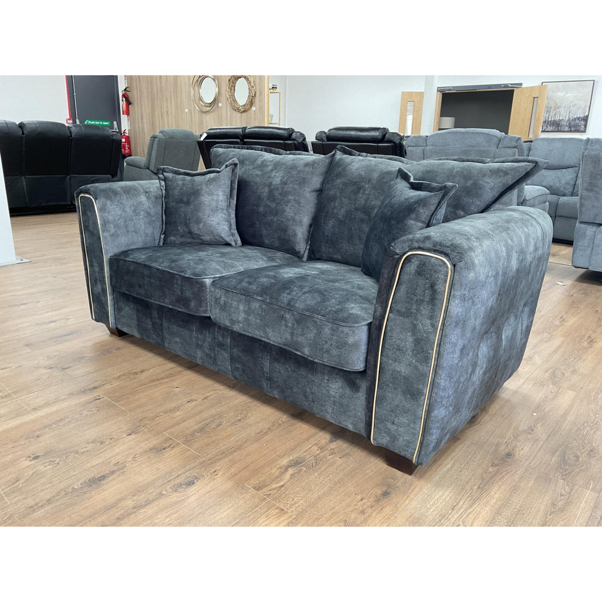 Serena 2 Seater Sofa in  Black
