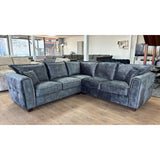 Serena Large Corner Sofa in Black