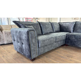 Serena Large Corner Sofa in Black
