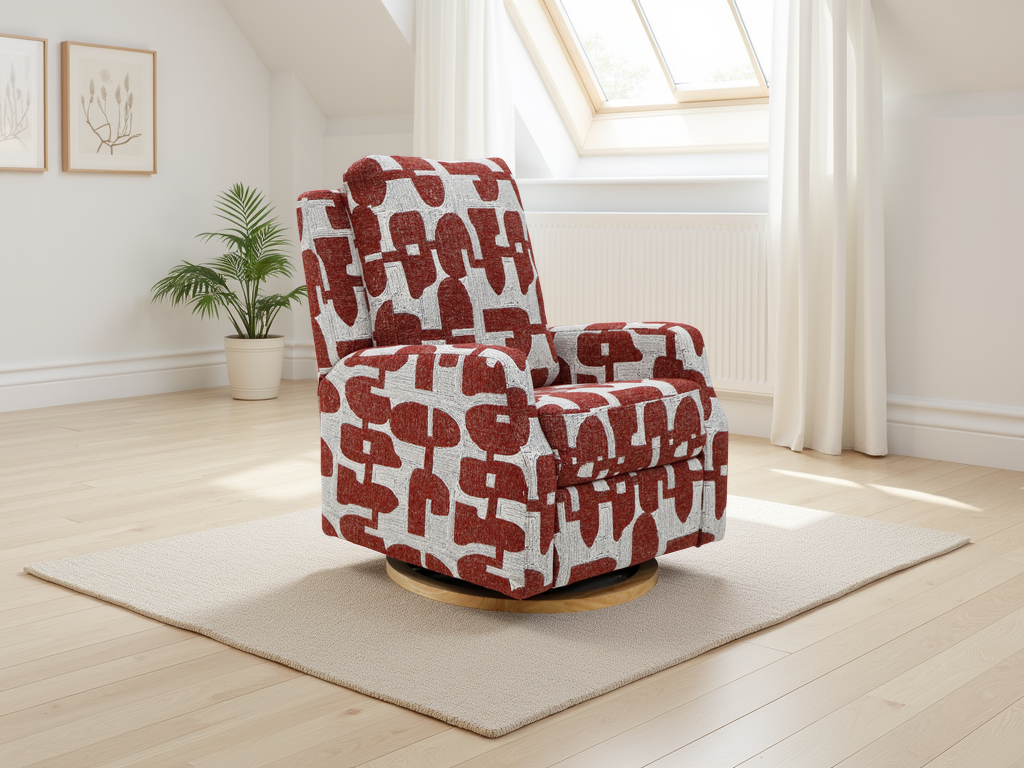 Seville Electric Reclining Chair In  Red