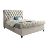 Venezia Sleigh Upholstered Soft Velvet Designer Bed Frame
