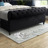 Venezia Sleigh Upholstered Soft Velvet Designer Bed Frame