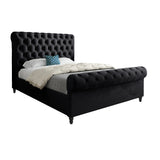 Venezia Sleigh Upholstered Soft Velvet Designer Bed Frame