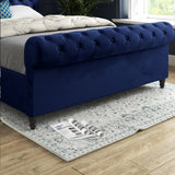 Venezia Sleigh Upholstered Soft Velvet Designer Bed Frame
