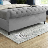 Venezia Sleigh Upholstered Soft Velvet Designer Bed Frame