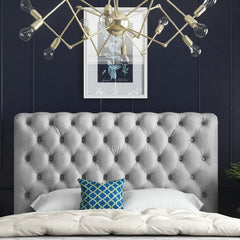 Sienna Sleigh Upholstered Soft Velvet Bed Frame