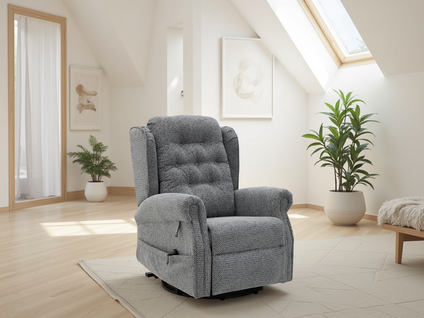 Sienna Rise and Recline Chair In Grey
