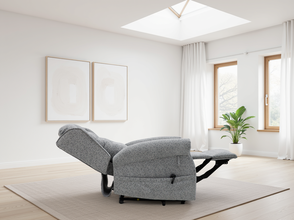 Sienna Rise and Recline Chair In Grey