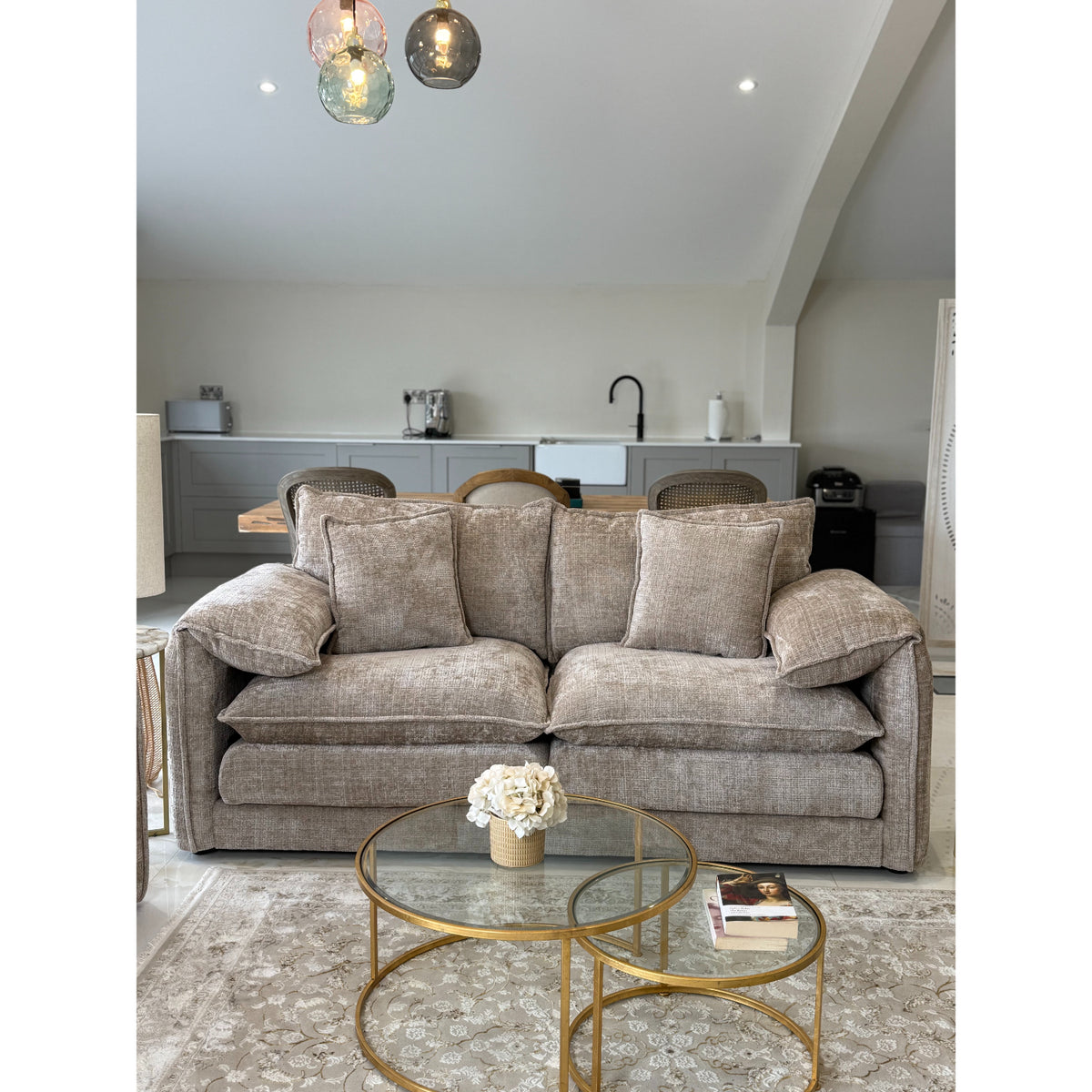 Solaya Sofa 3 Seater In Beige