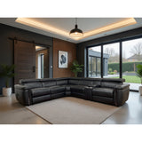 Somerville Electric Recliner Sofa Large Corner in Black