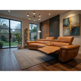 Somerville Electric Recliner Sofa Large Corner in Tan