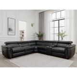 Somerville Electric Recliner Sofa Large Corner in Black