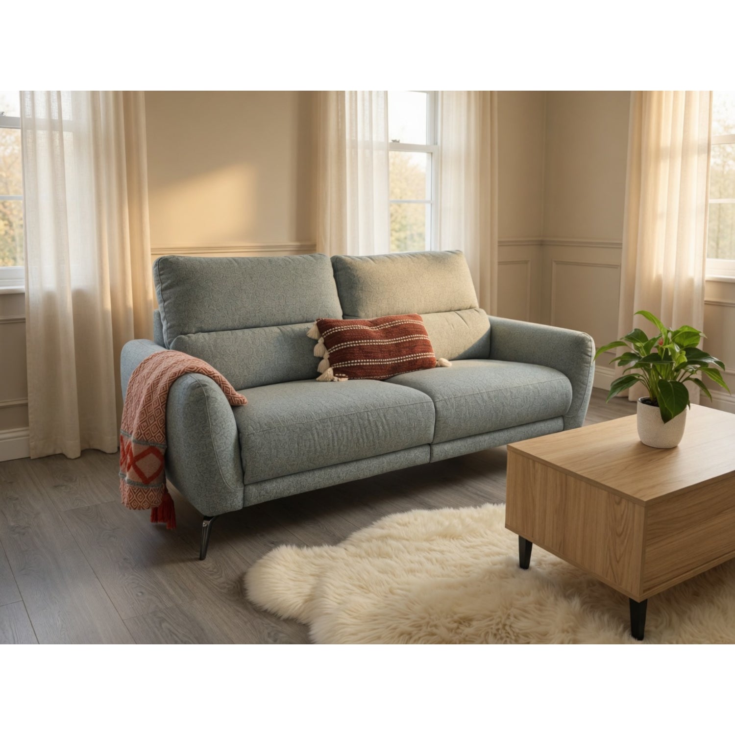 Sorrento Electric Recliner 2 Seater In Grey