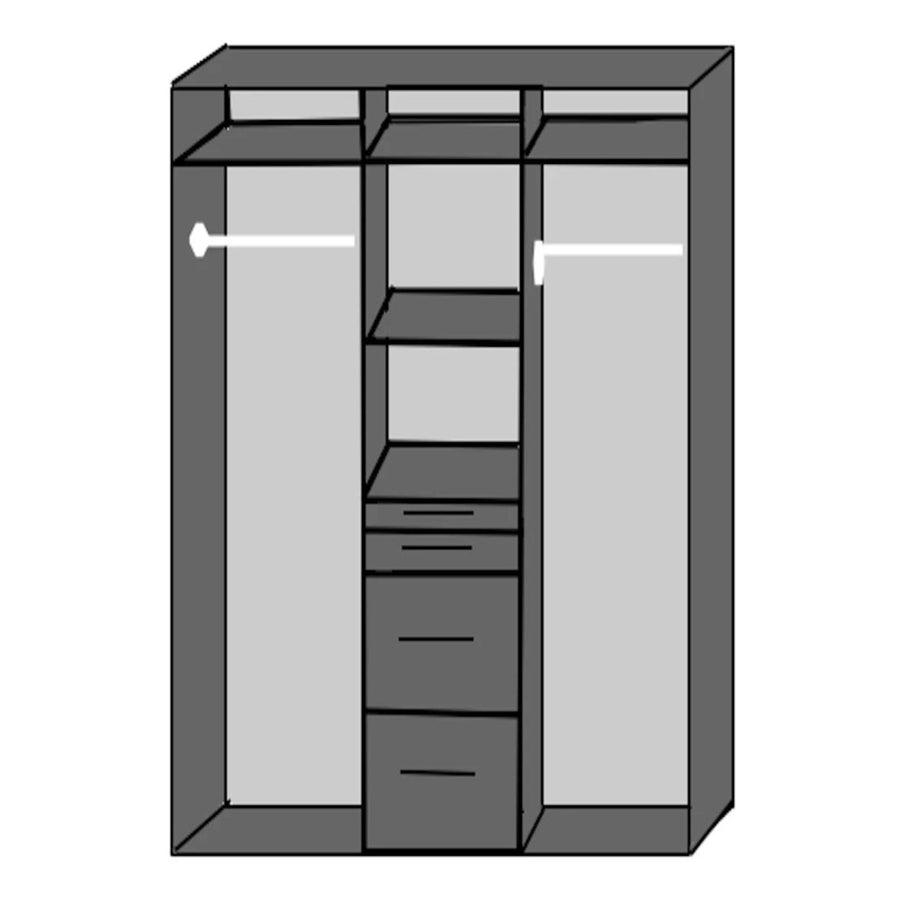 Ashford White 3 Door Wardrobe with Mirror and Drawers - image 5