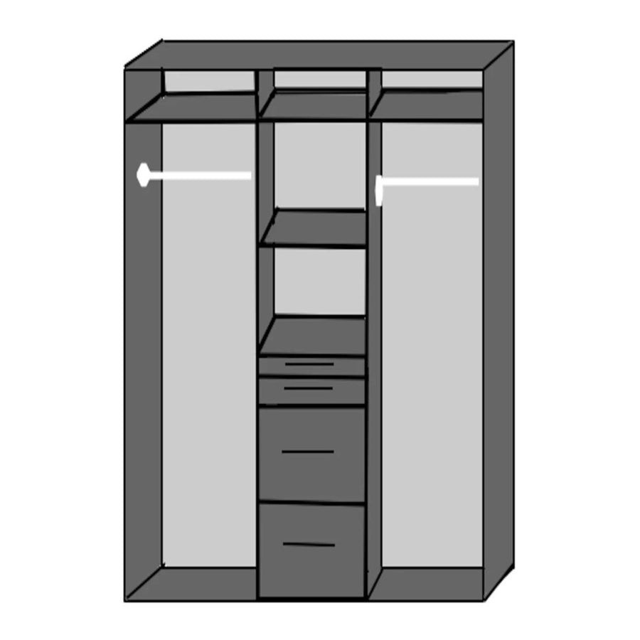 Ashford Sam Remo Oak 3 Door Wardrobe with Mirror and Drawers - image 5