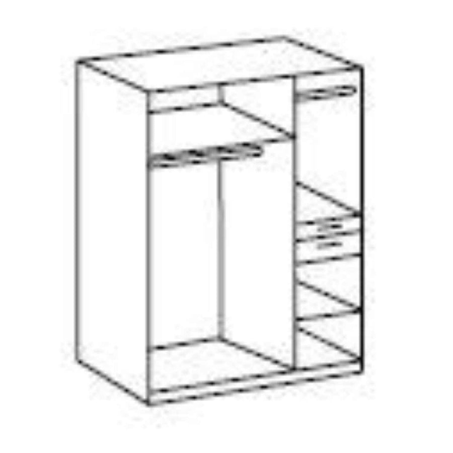 Harrogate White 3 Door Wardrobe with Mirror and Storage Drawers