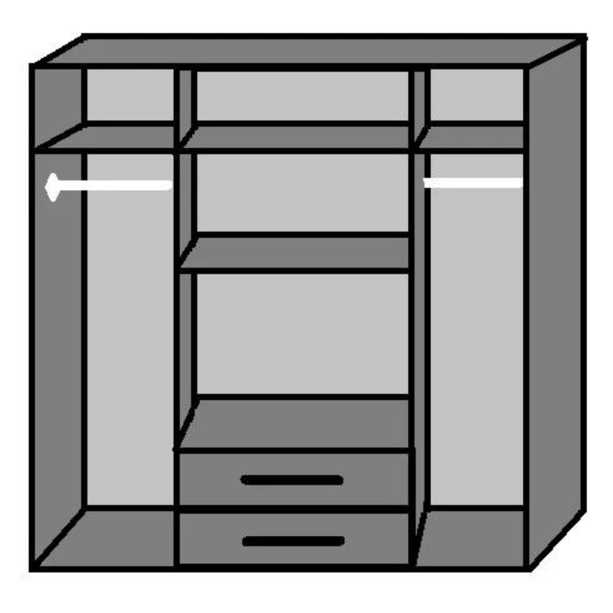 Durham Digi Steel 4 Door Mirrored Wardrobe - image 4