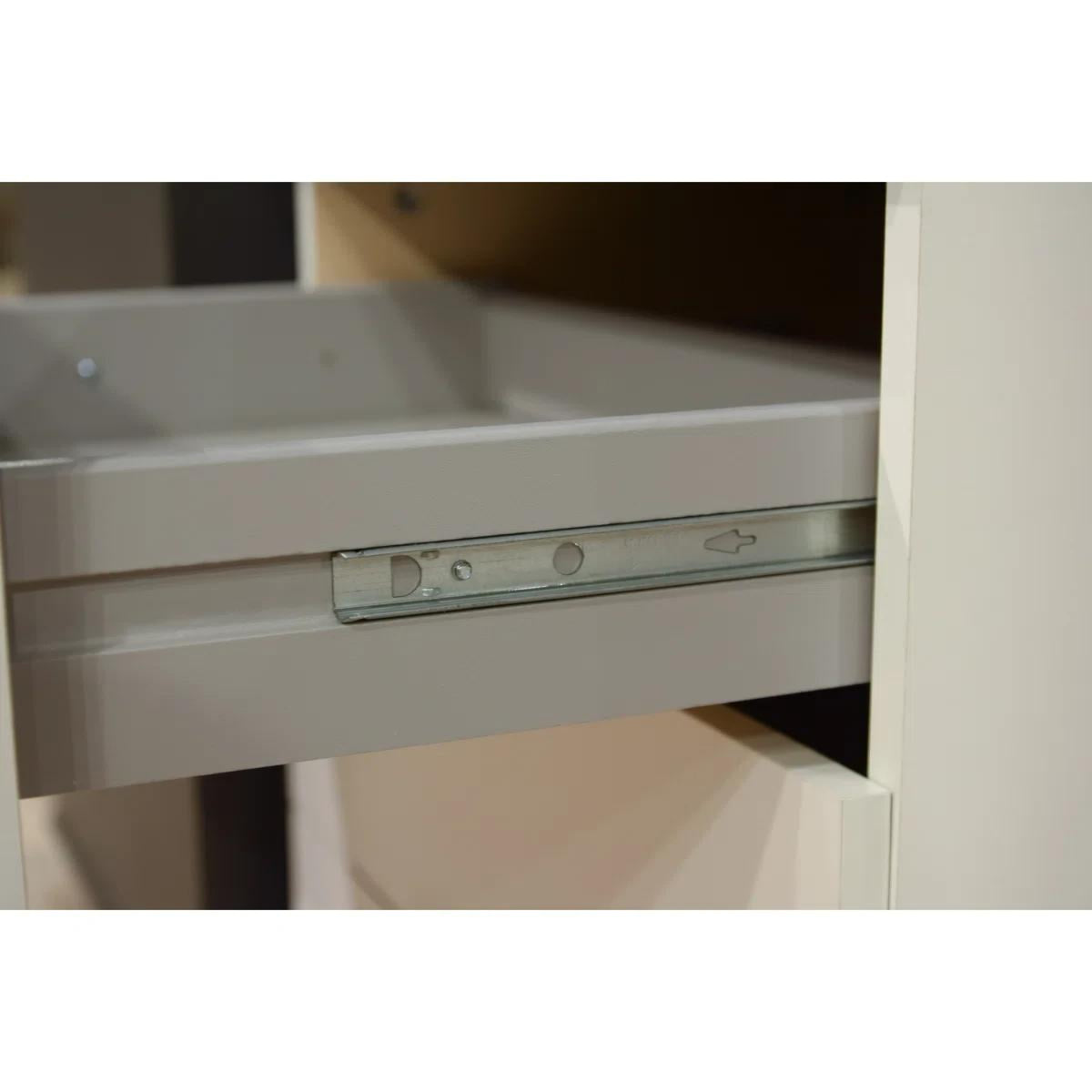 Newbury 4 Door Wardrobe with Drawers in Graphite with Oak Slat Effect - image 8