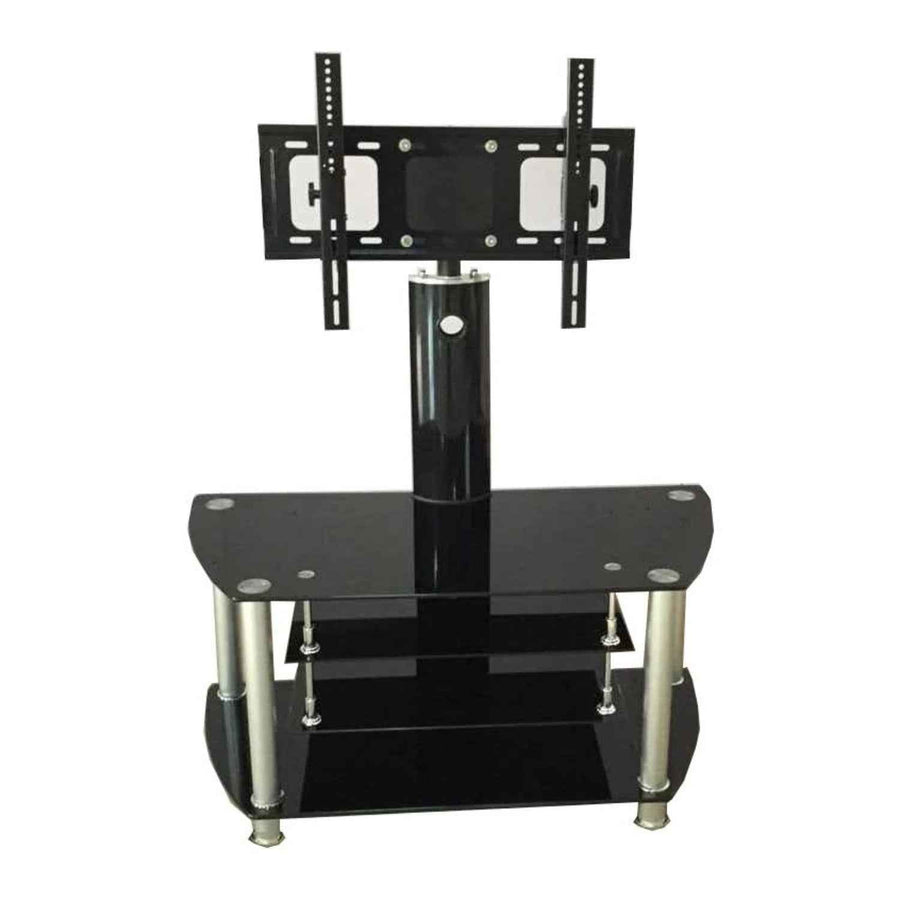 Clifton Black Glass TV Stand with LCD TV Bracket and 4 Shelves