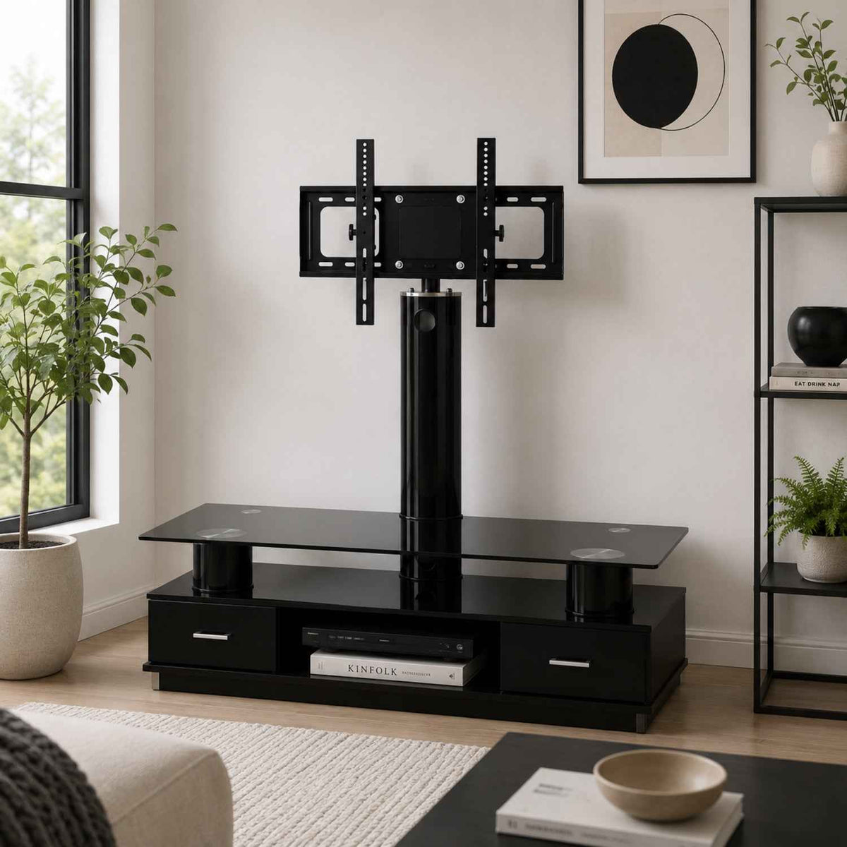 Lambourn TV Stand with Bracket and 2 Drawers