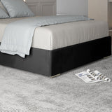 Repose Upholstered Soft Velvet Metal Designer Bed Frame