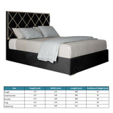 Repose Upholstered Soft Velvet Metal Designer Bed Frame
